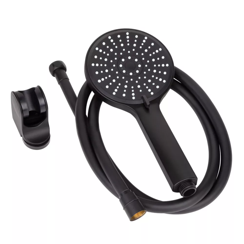 WEZER Душовий набір WKY-538 Black (лійка 5-режимів, шланг, кріплення лійки)