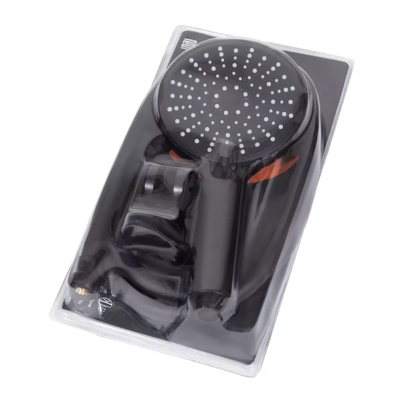 WEZER Душовий набір WKY-538 Black (лійка 5-режимів, шланг, кріплення лійки)