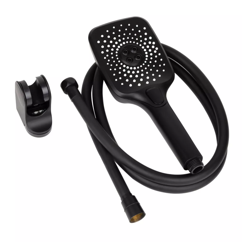WEZER Душовий набір WKY-537 Black (лійка 3-режими, шланг, кріплення лійки)