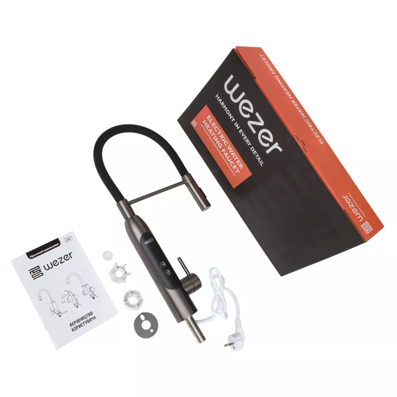 WEZER Проточний водонагрівач RSH-601-REFLECTOR з гнучким виливом (XH-601G)