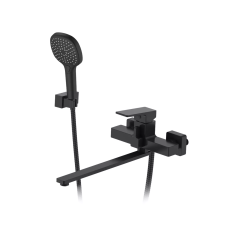 FAOP Змішувач для ванни A2209-6 з плоским виливом 350 мм, чорний