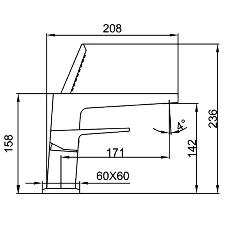 FAOP Змішувач для ванни на борт A1109-6, чорний