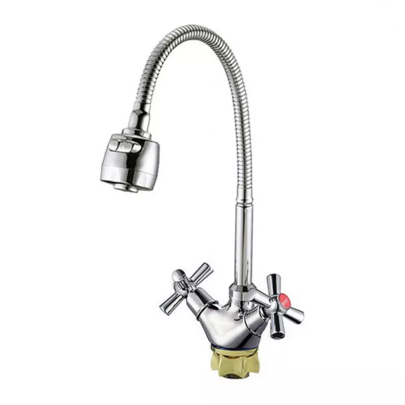 WEZER Змішувач для кухні TLH4-R722 з гнучким виливом, хром