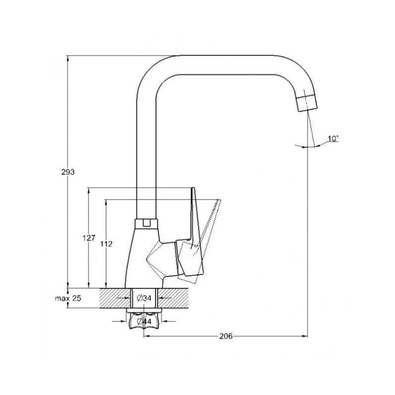 WEZER Змішувач для кухні SOP4-045