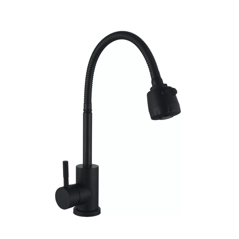 WEZER Змішувач для кухні з рефлекторним виливом EKO4D-01-BLACK