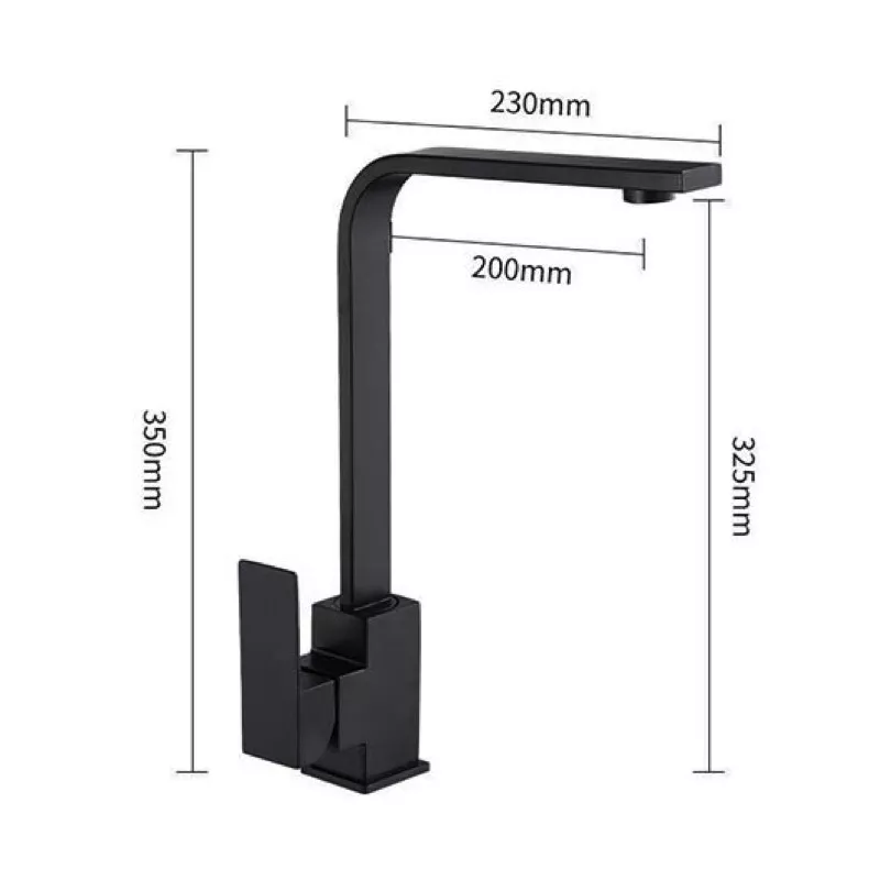 WEZER Змішувач для кухні PRO4A-02-BLACK