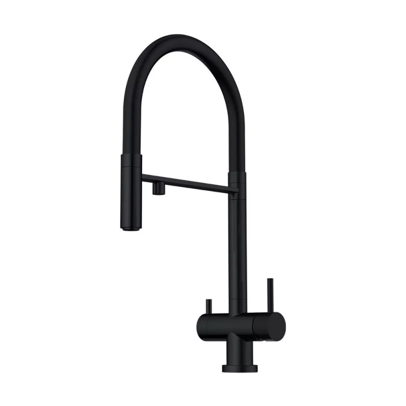 WEZER Змішувач для кухні на дві води TOP4-01-BLACK