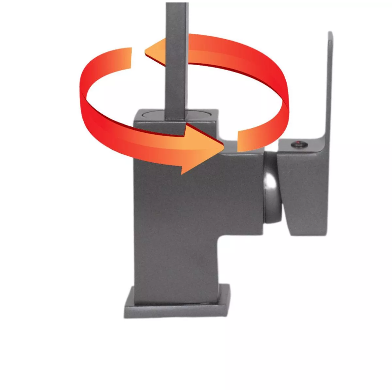 WEZER Змішувач для кухні PRO4-02-GUNGREY, збройова сталь