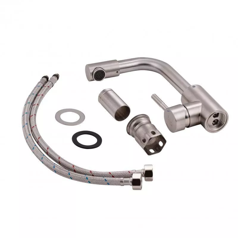 WEZER Змішувач для умивальника EKO1B-01, сатин