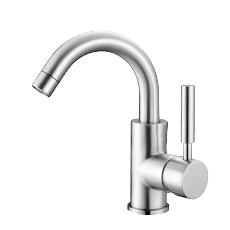 WEZER Змішувач для умивальника EKO1D-01, сатин