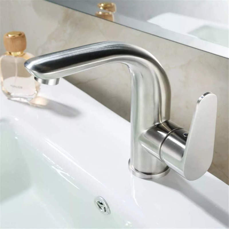 WEZER Змішувач для умивальника INX1A-04, сатин