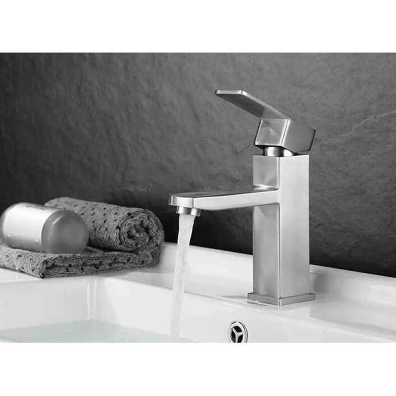 WEZER Змішувач для умивальника PRO1-02, сатин