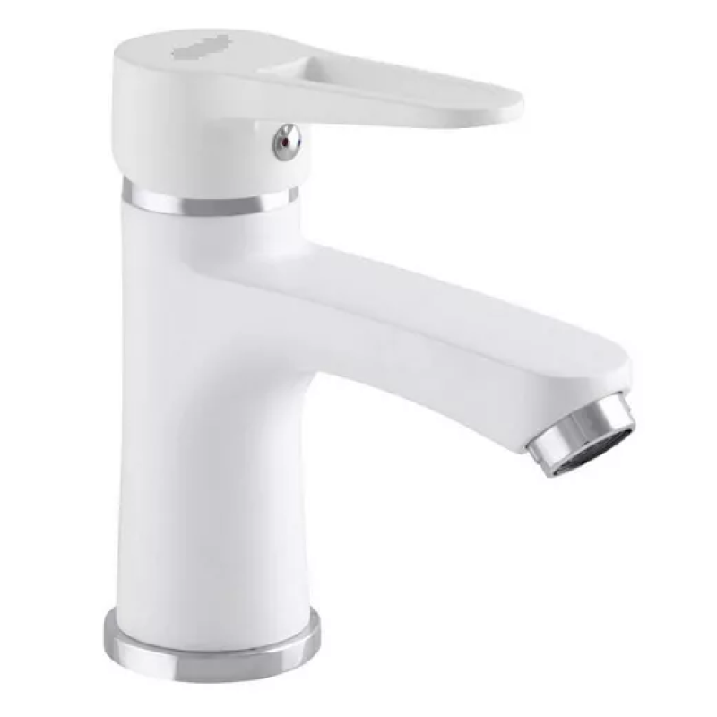 WEZER Змішувач для умивальника PUD1-045, білий