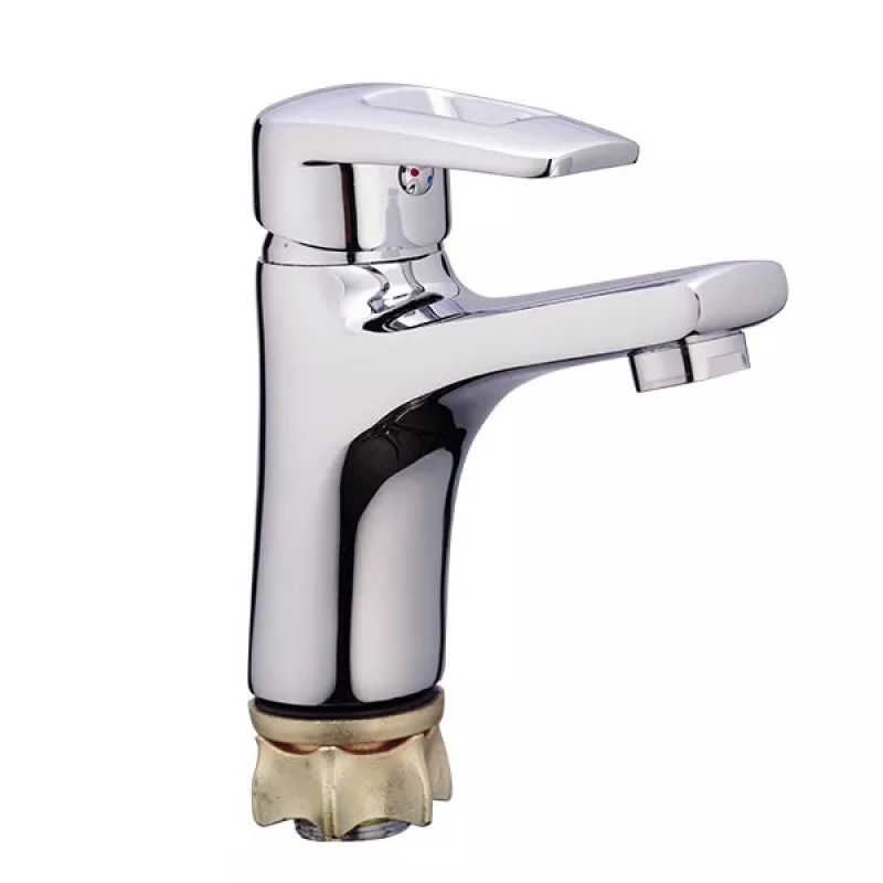 WEZER Змішувач для умивальника UNO1-A446, хром