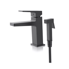 FAOP Змішувач для раковини з гігієнічним душем A1009-16, чорний