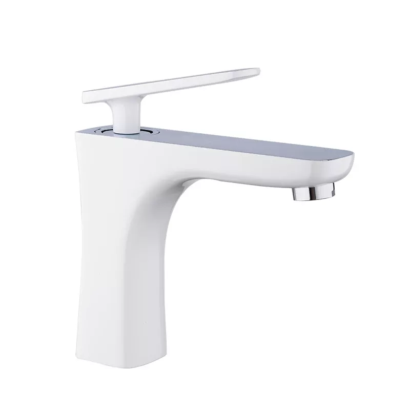 FAOP Змішувач для раковини A1003-8, білий-хром