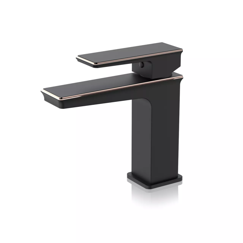 FAOP Змішувач для раковини A1006-6, чорний-золото.