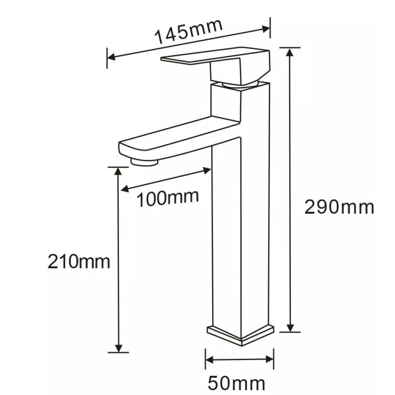 WEZER Змішувач для умивальника PRO11-02-GUNGREY