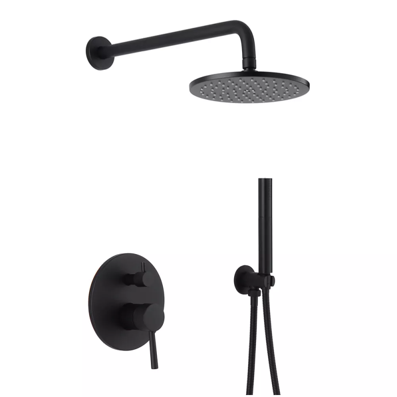 WEZER Душева система EKO17B-01-BLACK, нержавіюча сталь, чорний