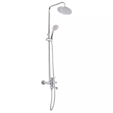 WEZER Душова система WOG16-153, поворотний вилив - перемикач на лійку/душ, хром