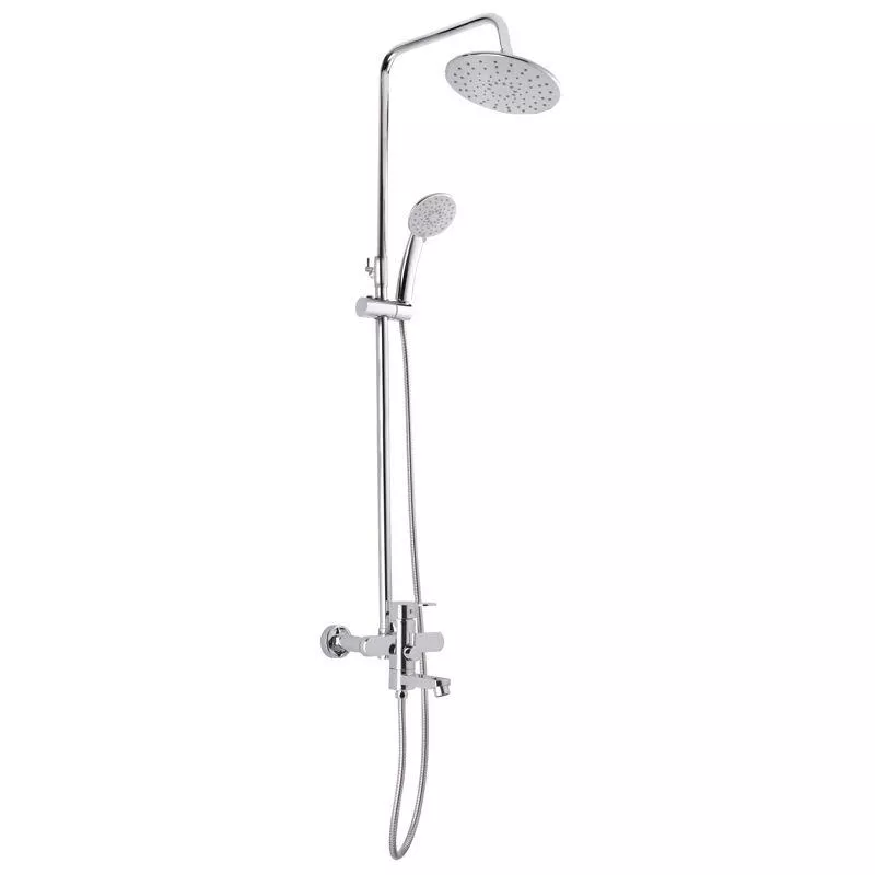 WEZER Душова система WOG16-153, поворотний вилив - перемикач на лійку/душ, хром