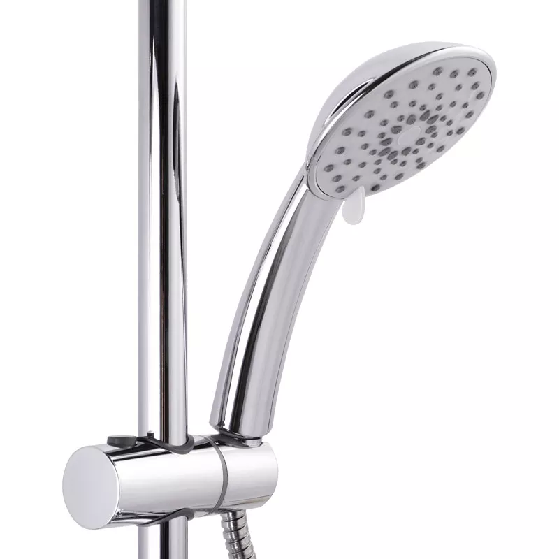 WEZER Душова система WOG16-153, поворотний вилив - перемикач на лійку/душ, хром