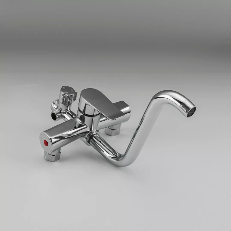 FRUD Душова система R24154, поворотний вилив - перемикач на лійку/душ, 3 режими, хром