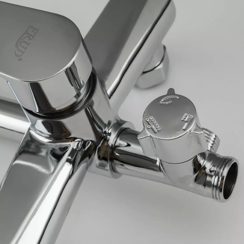 FRUD Душова система R24154, поворотний вилив - перемикач на лійку/душ, 3 режими, хром