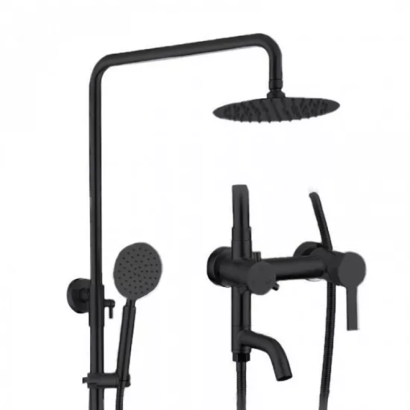 WEZER Душова система Wezer EKO16А-01-ВLACK, вилив, лійка 3-функції