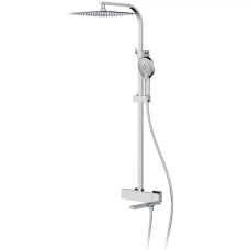 FAOP Душова система з термостатом A2409-40, вилив - перемикач на лійку, 3-режими, хром