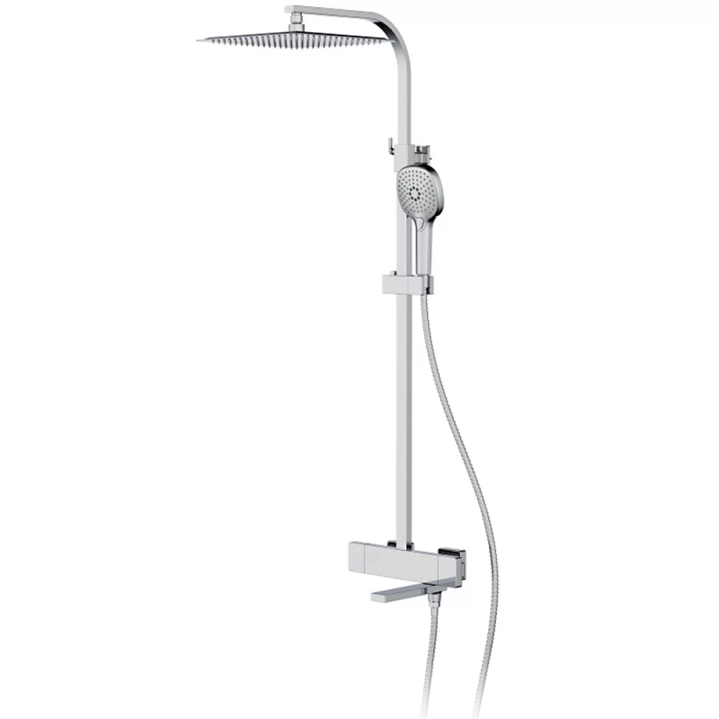 FAOP Душова система з термостатом A2409-40, вилив - перемикач на лійку, 3-режими, хром