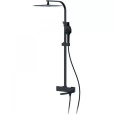 FAOP Душова система з термостатом A2409-60, вилив - перемикач на лійку, 3-режими, чорний