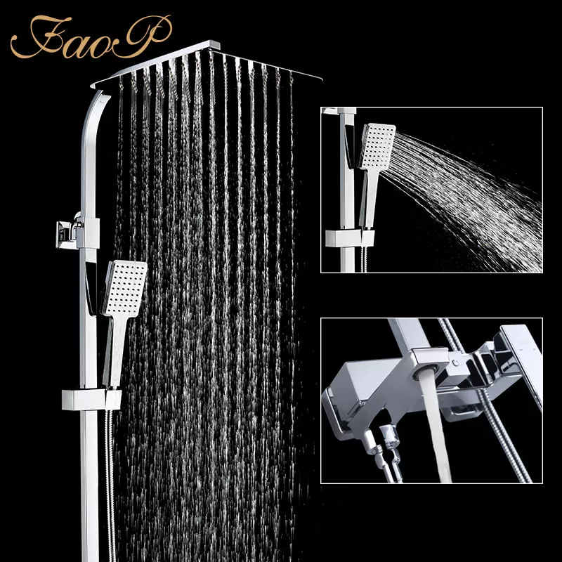 FAOP Душова система A2406, вилив - перемикач на лійку, 1-режим, хром