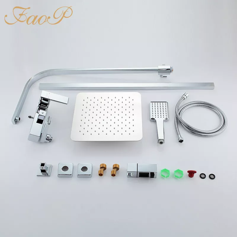 FAOP Душова система A2406, вилив - перемикач на лійку, 1-режим, хром
