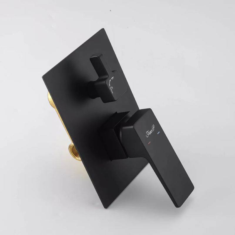 FAOP Вбудована душова система A7109-6, вилив - перемикач на лійку, 3-режими, чорний