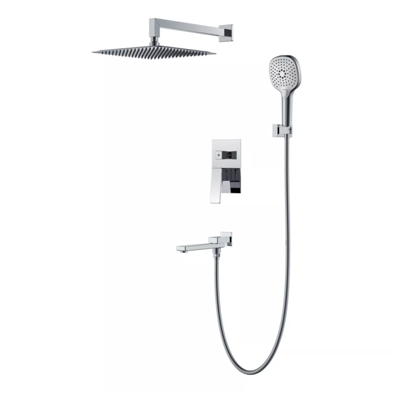 FAOP Вбудована душова система A7109, вилив - перемикач на лійку, 3-режими, хром