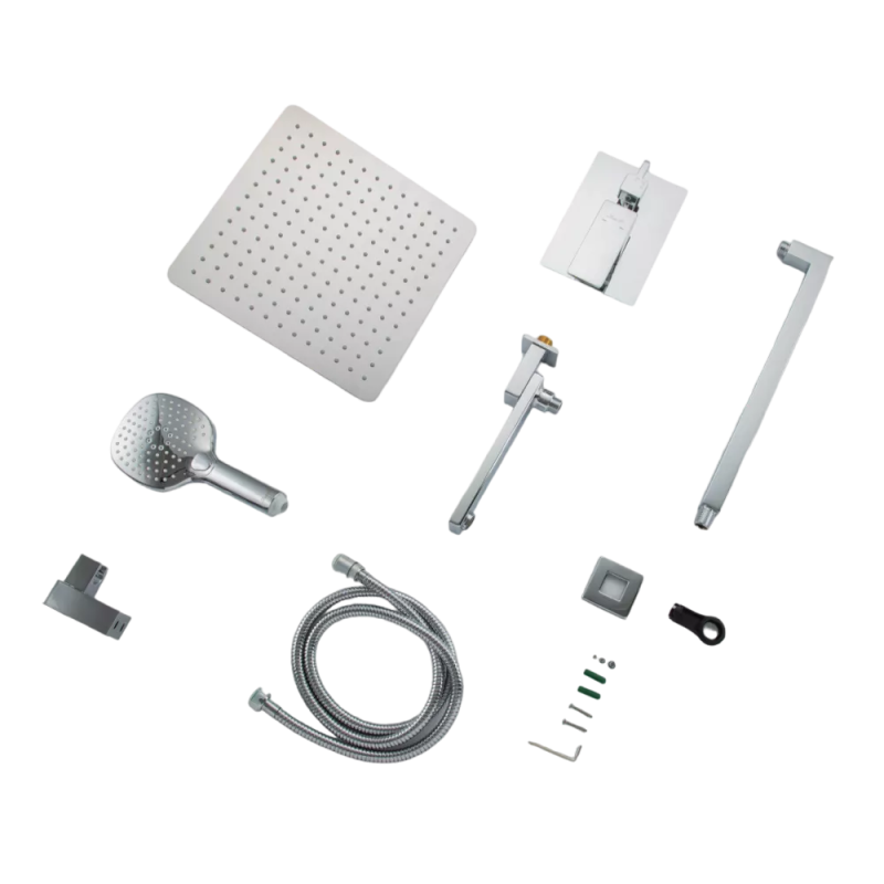 FAOP Вбудована душова система A7109, вилив - перемикач на лійку, 3-режими, хром