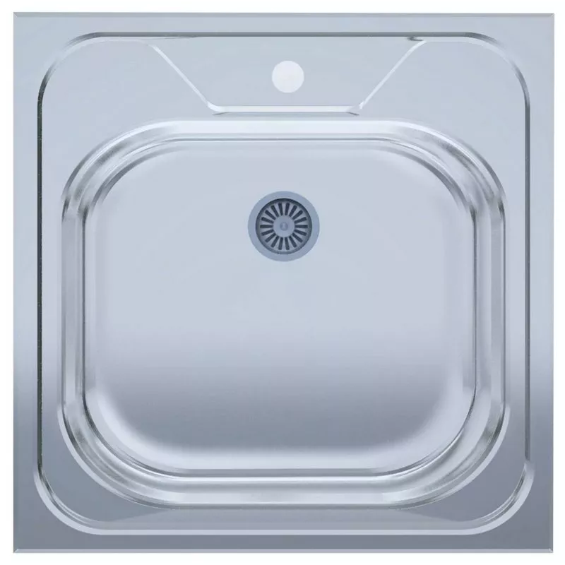 UA Мийка нерж. 5050 товщ-0.4mm, р-р-500*500*140mm Polish (накладна) (5050)