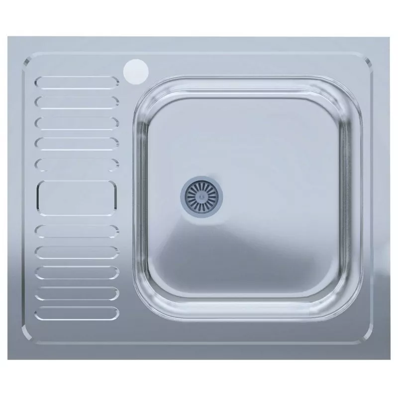 UA Мийка нерж. 5060-R товщ-0.4mm, р-р-500*600*140mm Polish (накладна) (5060-R)