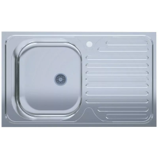 UA Мийка нерж. 5080-L товщ-0.4mm, р-р-500*800*140mm Polish (накладна) (5080-L)