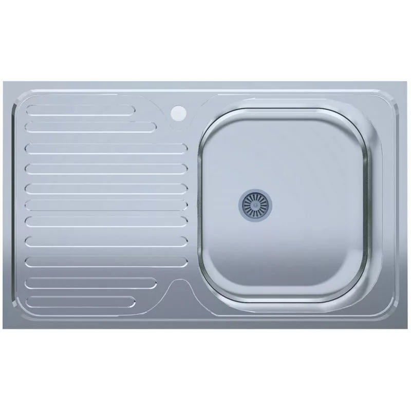 UA Мийка нерж. 5080-R товщ-0.4mm, р-р-500*800*140mm Polish (накладна) (5080-R)