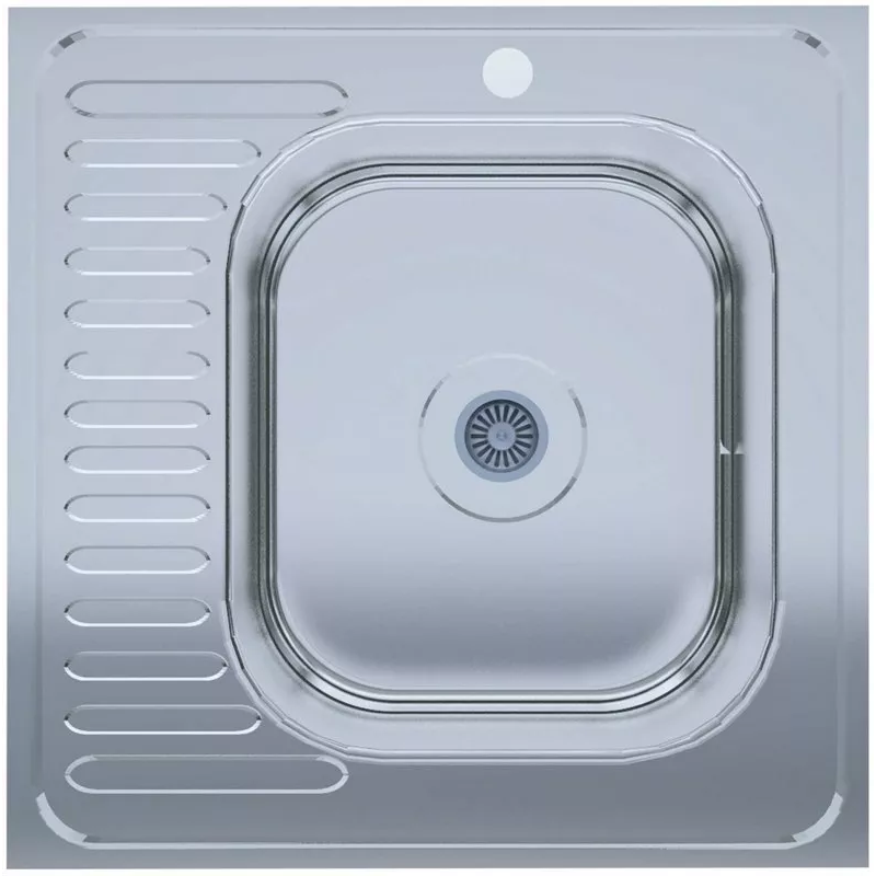 UA Мийка нерж. 6060-R товщ-0.4mm, р-р-600*600*140mm Polish (накладна) (6060-R)