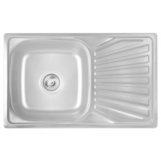 WEZER Кухонна мийка 7848(08) Satin 780x480x180 мм + сифон