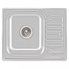 WEZER Кухонна мийка 5848(08) Satin 580x480x180 мм + сифон