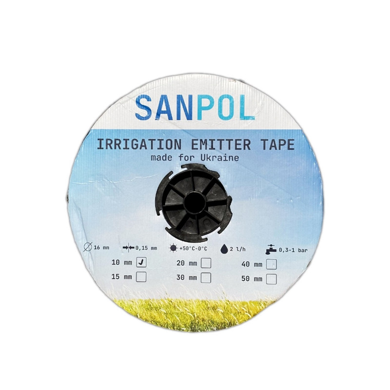 SANPOL Лента эмиттерная 6 mil 10см 2л/ч {1000} (UKR-120)
