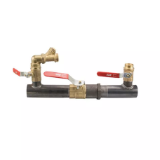 STA Байпас 40 1 1/2" короткий 200мм з краном ПОВНОПРОХІДНИМ (Ц0771)