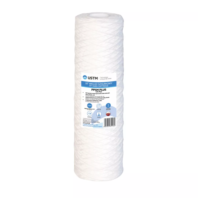 USTM Картридж із поліпропіленової нитки PPPLUS 2,5"x10" 20 мкм