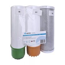 USTM Комплект картриджів покращений 1-2-3 Жорсткість (IR+ST+BL) для фільтра зворотного осмосу (SET8)