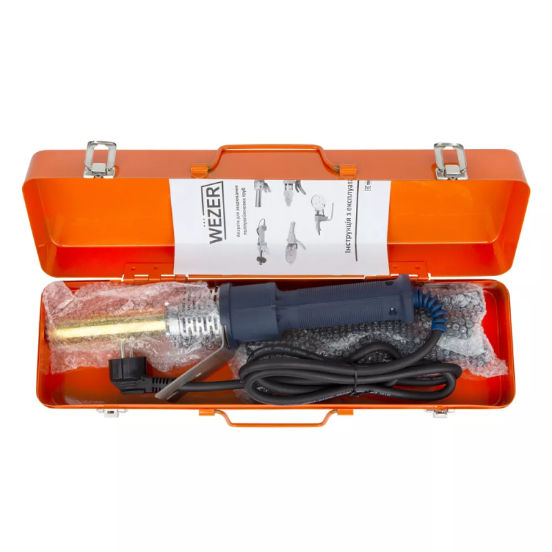 WEZER Зварювальний комплект для труб ППР CF-40-B, 800Вт, насадки Ø20...40 мм