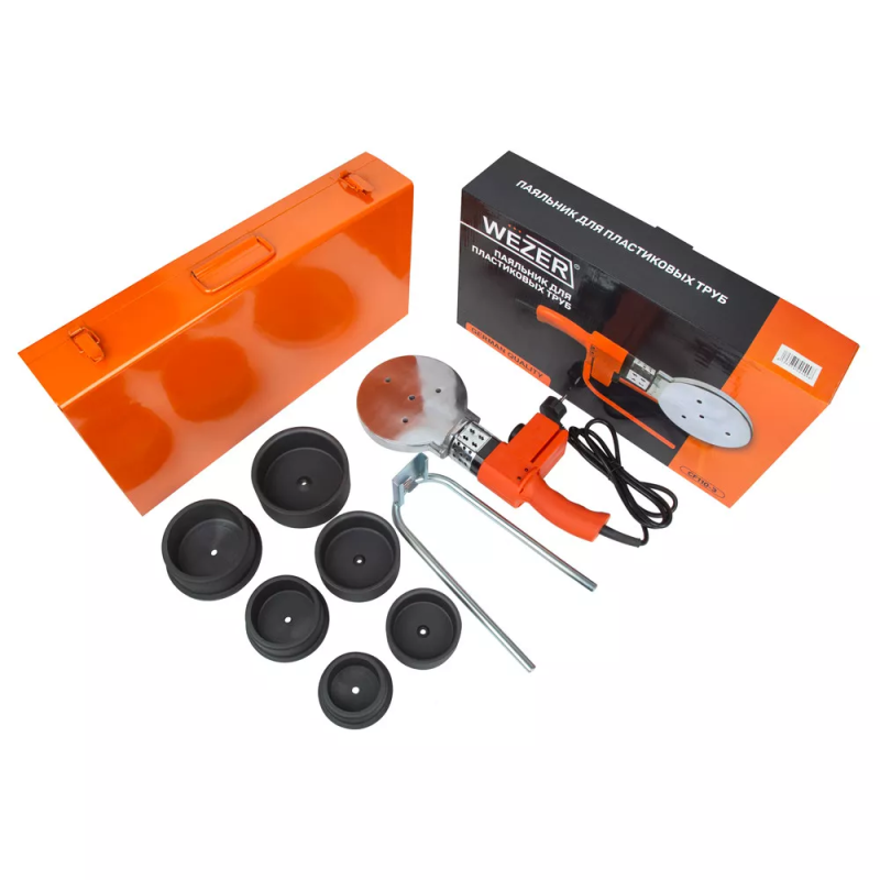 WEZER Зварювальний комплект для паяння ППР труб CF-110-3, 1200Вт, насадки Ø75...110